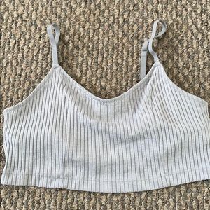 Aerie Ribbed Gray Bralette